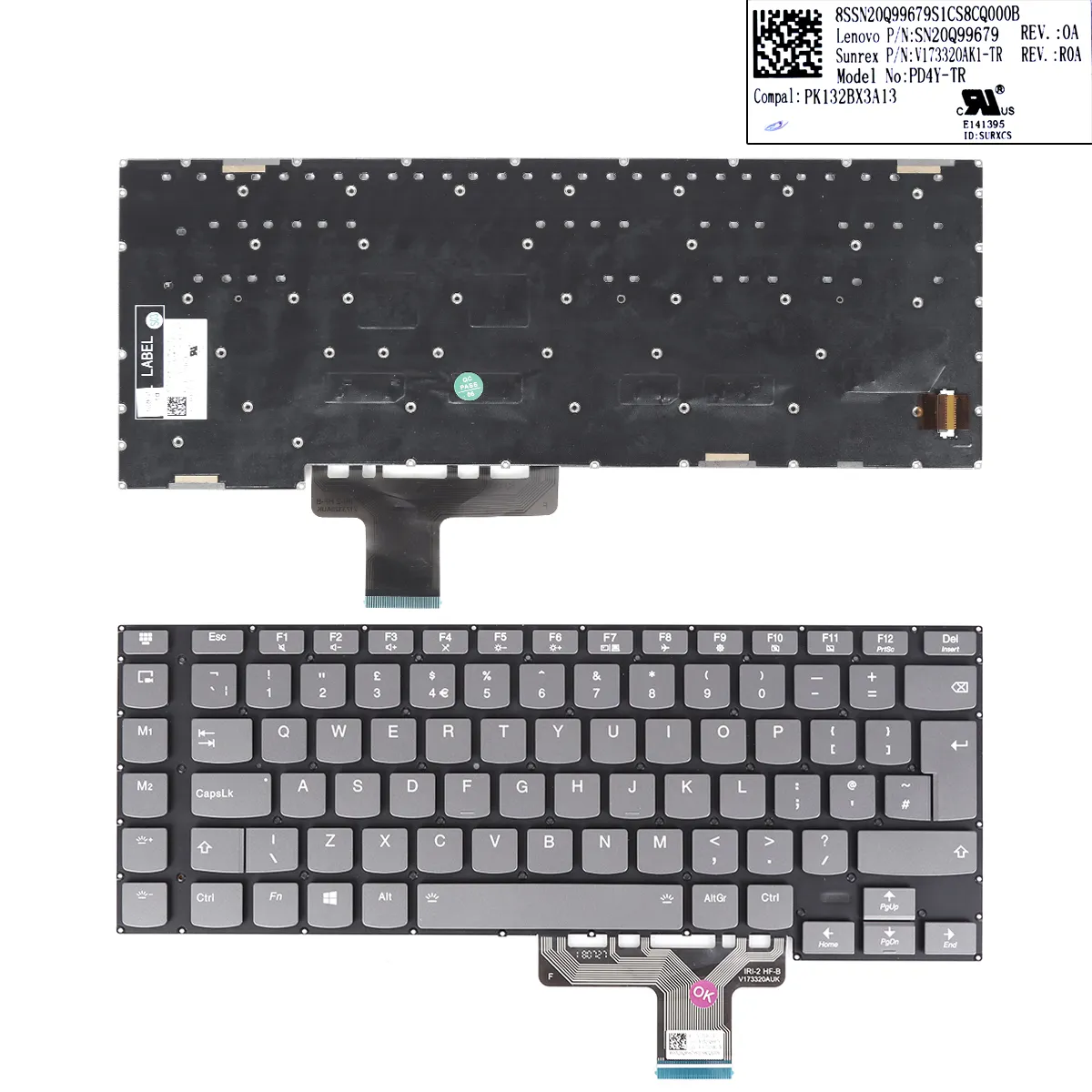 Picture of  Legion y730-15ich y740-15irh y740 -15 irhg   (GRAY,  Without FRAME,Backlit, WIN8)